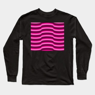 Op Art Magenta Long Sleeve T-Shirt